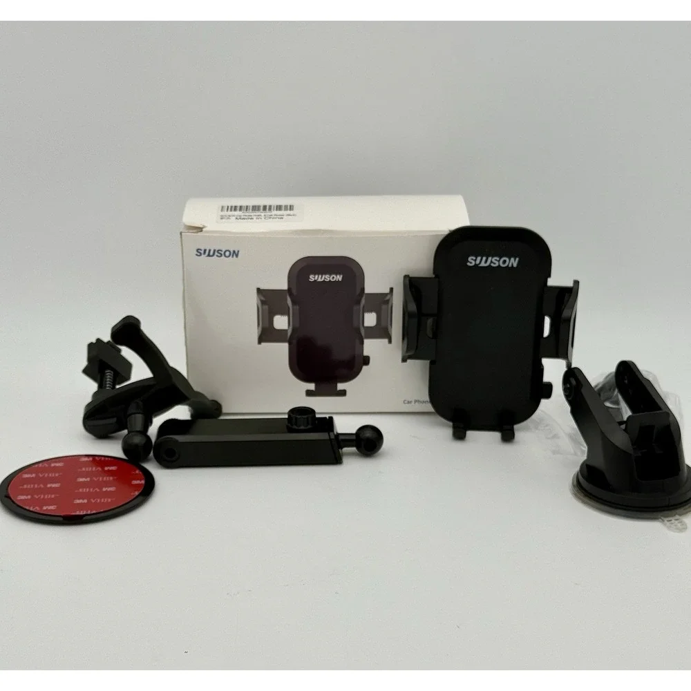 SUUSON Upgraded 3-in-1 Car Phone Mount Dashboard Windshield Vent Holder